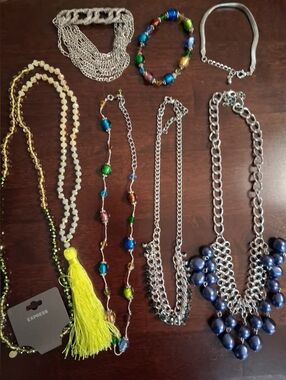 Assorted Statement Necklaces & Bracelets - Multi Color